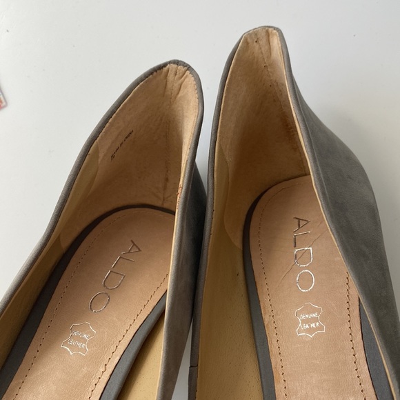 ALDO Fawson Gray Suede Heels - Picture 8 of 9